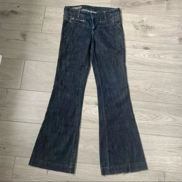 Citizens of Humanity blue denim low waist boot cut trouser fit stretch size 26 W - Picture 12 of 12